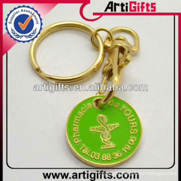 Fashion metal euro trolley coin with soft enamel